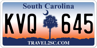 SC license plate KVQ645