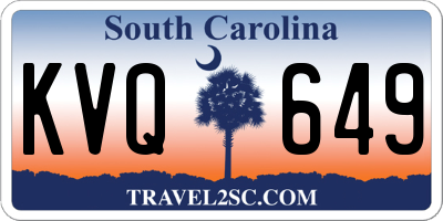 SC license plate KVQ649