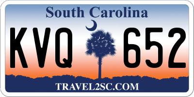 SC license plate KVQ652