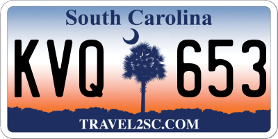 SC license plate KVQ653