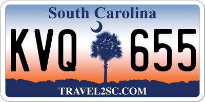 SC license plate KVQ655