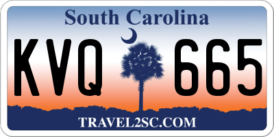 SC license plate KVQ665
