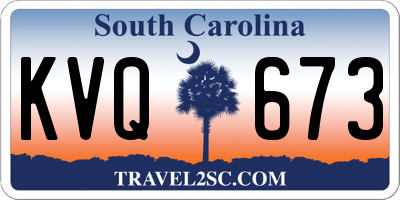 SC license plate KVQ673