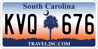SC license plate KVQ676