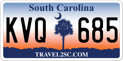 SC license plate KVQ685