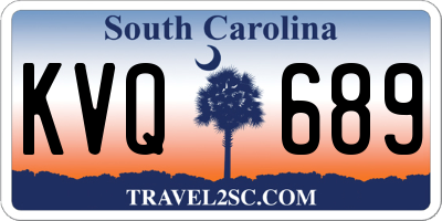SC license plate KVQ689