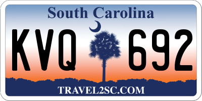 SC license plate KVQ692