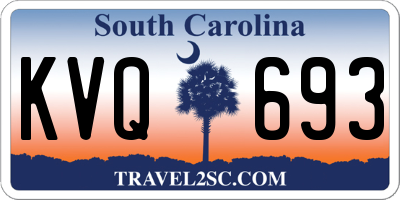 SC license plate KVQ693