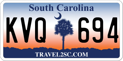 SC license plate KVQ694