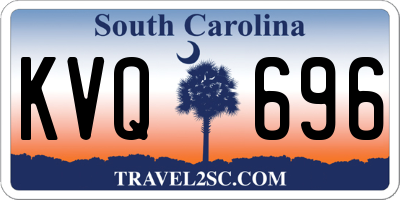 SC license plate KVQ696