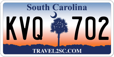 SC license plate KVQ702