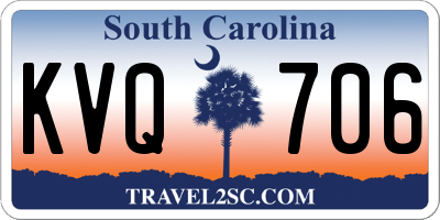 SC license plate KVQ706