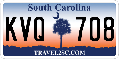 SC license plate KVQ708