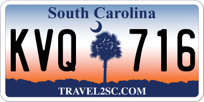 SC license plate KVQ716