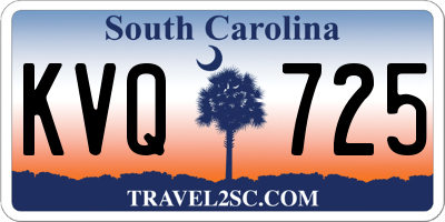 SC license plate KVQ725
