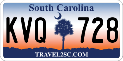SC license plate KVQ728