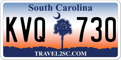 SC license plate KVQ730