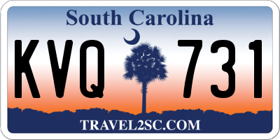 SC license plate KVQ731