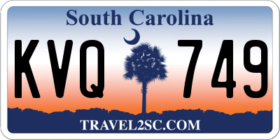 SC license plate KVQ749