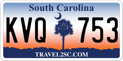 SC license plate KVQ753