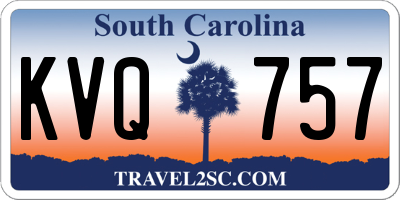 SC license plate KVQ757