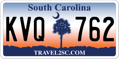 SC license plate KVQ762