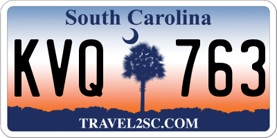 SC license plate KVQ763