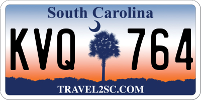 SC license plate KVQ764