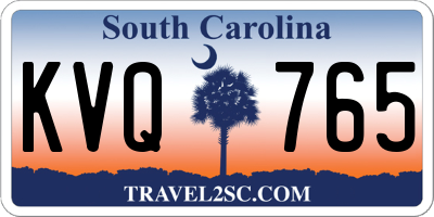 SC license plate KVQ765
