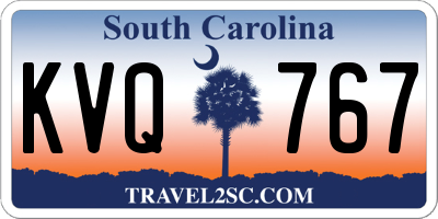 SC license plate KVQ767