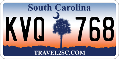 SC license plate KVQ768