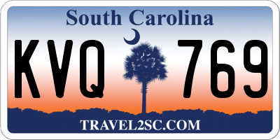 SC license plate KVQ769