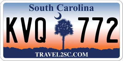 SC license plate KVQ772