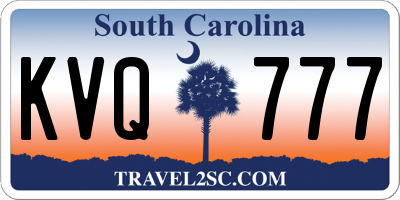 SC license plate KVQ777