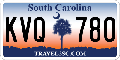 SC license plate KVQ780
