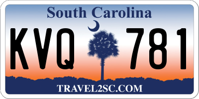 SC license plate KVQ781