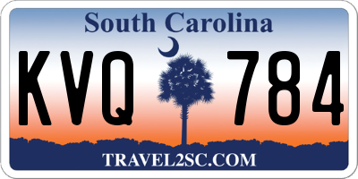 SC license plate KVQ784