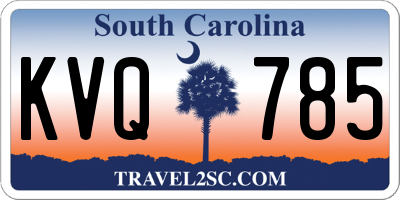 SC license plate KVQ785