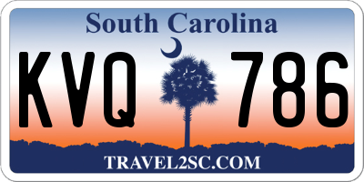 SC license plate KVQ786