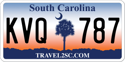 SC license plate KVQ787
