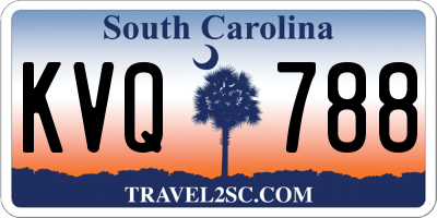 SC license plate KVQ788