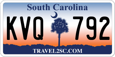 SC license plate KVQ792