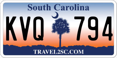 SC license plate KVQ794