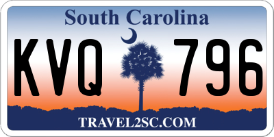 SC license plate KVQ796