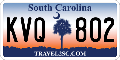SC license plate KVQ802
