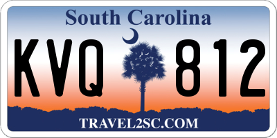 SC license plate KVQ812