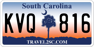 SC license plate KVQ816