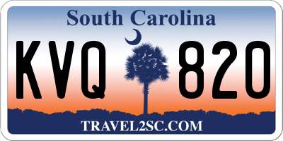 SC license plate KVQ820