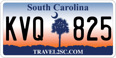 SC license plate KVQ825