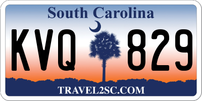SC license plate KVQ829